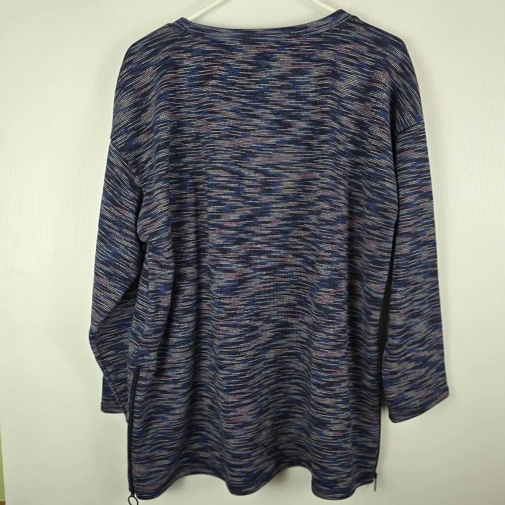 T By Talbots Space Dye Multi Colored Long Sleeve … - image 2